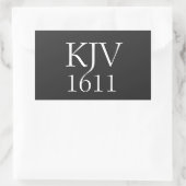 KJV 1611 Christlich Schwarz-Weiß Rechteckiger Aufkleber (Tasche)