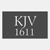 KJV 1611 Christlich Schwarz-Weiß Rechteckiger Aufkleber (Vorderseite)