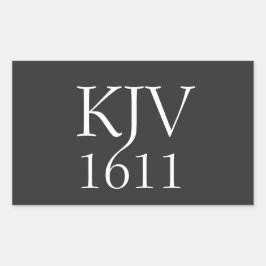 KJV 1611 Christlich Schwarz-Weiß Rechteckiger Aufkleber