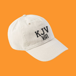 KJV 1611 Schwarz-Weiß-Baseballhut Bestickte Baseballkappe