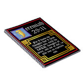 KJV Altes Testament Jeremiah 29:11 Bibelzitat Notizblock (Rechte Seite)