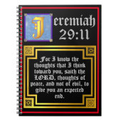 KJV Altes Testament Jeremiah 29:11 Bibelzitat Notizblock (Vorderseite)