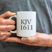KJV AV 1611 Schwarze Typografie Kaffeetasse