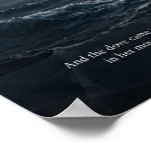 KJV Bibel-1. Mose 8:11 Taube der Hoffnung Poster (Ecke)