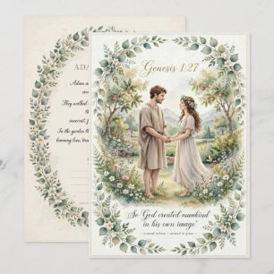 KJV Bibel-Adam und Eva Bibel Charakter Karte