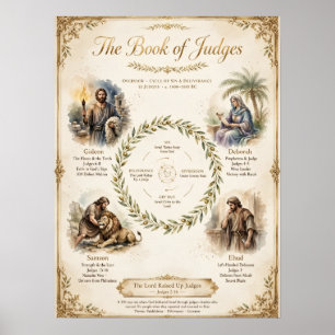 KJV Bibel - Das Buch der Richter Überblick Poster