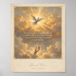 KJV Bibel-Genesis 9:3 KJV Poster Gottes Vorsorge
