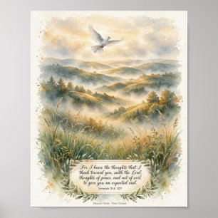 KJV Bibel-Jeremiah 29:11 Versposter - Weiße Taube Poster
