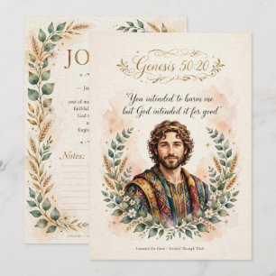 KJV Bibel-Joseph Bibel Charakter Studienkarte Mitteilungskarte