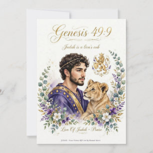 KJV Bibel-Studienkarte - Juda Genesis 49:9 Mitteilungskarte