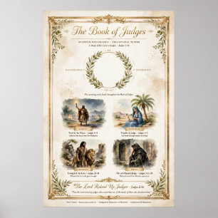 KJV-Bibel - Übersichtsgrafik zum Buch der Richter Poster