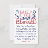 KJV Bible Verse Gospel Note Card Love & gesegnet Einladung (Vorderseite)