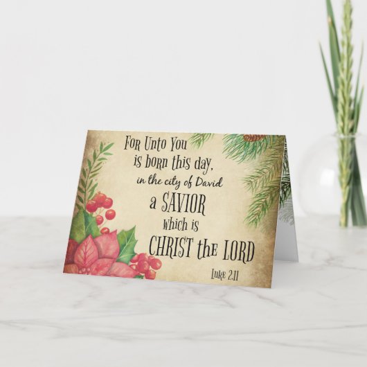 KJV Bible Verse Weihnachten Karte (Vorderseite)