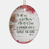KJV Bible Verse Weihnachten Keramik Ornament (Rechts)