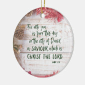 KJV Bible Verse Weihnachten Keramik Ornament (Links)