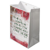 KJV Bible Verse Weihnachten Mittlere Geschenktüte (Vorderseite Schrägansicht)