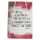 KJV Bible Verse Weihnachten Mittlere Geschenktüte (Rückseite)