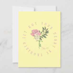 KJV Lasst euer Herz nicht beunruhigt sein Schrift Postkarte