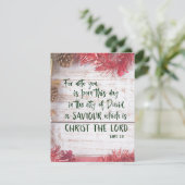 KJV Luke Bible Verse Weihnachten Begleitkarte (Stehend Vorderseite)