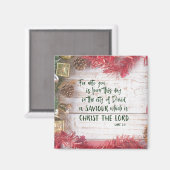 KJV Luke Bible Verse Weihnachten  Magnet (Vorderseite/Rückseite)