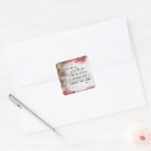 KJV Luke Bible Verse Weihnachten Quadratischer Aufkleber (Umschlag)