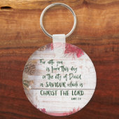 KJV Luke Bible Verse Weihnachten Schlüsselanhänger (Vorderseite)