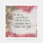 KJV Luke Bible Verse Weihnachten Serviette (Vorderseite)