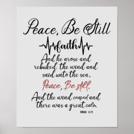 KJV Peace Be Still Scripting Poster