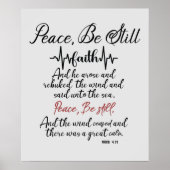 KJV Peace Be Still Scripting Poster (Vorne)