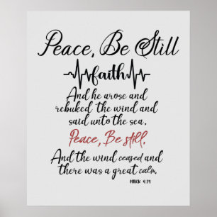KJV Peace Be Still Scripting Poster