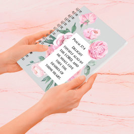 KJV Psalm Pink Peony Woman's Devotional Journal Notizblock