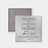 KJV Schritte eines guten Menschen Bibelverses Magnet (Vorderseite/Rückseite)