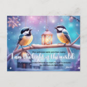 KJV Scripture Chickadees Christliche Weihnachten (Vorderseite)