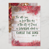 KJV Scripture Christmas Feiertagskarte (Vorne/Hinten)