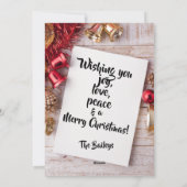 KJV Scripture Christmas Feiertagskarte (Rückseite)