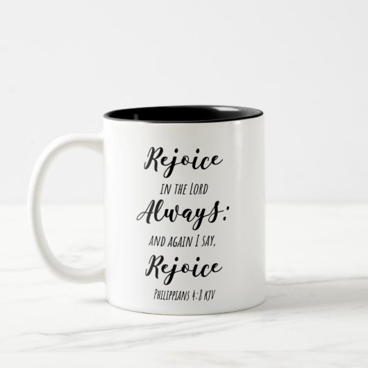 KJV Scripture Tasse - Freude am Herrn immer (Links)