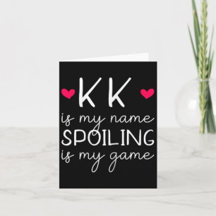 KK ist mein Name, ich heiße, ist mein Spiel lustig Karte