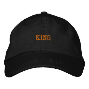 KKING bedruckter Text bestickt Schwarze Hats Caps Bestickte Baseballkappe
