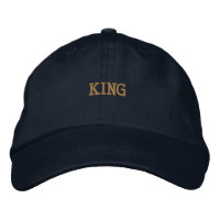 KKING bedruckter Text bestickt Schwarze Hats Caps