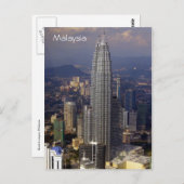 KL malay skyline Postkarte (Vorne/Hinten)