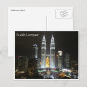 kl towers Nacht Postkarte (Vorne/Hinten)