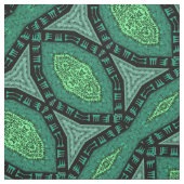 Klaatu Aqua und Grün Stoff (Muster)