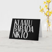 KLAATU BARADA NIKTO KARTE (Gelbe Blume)