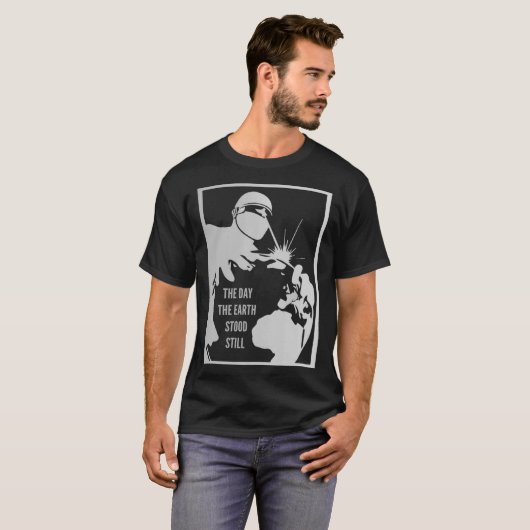 Klaatu Barada Nikto Robot Gort SiFi T-Shirt (Vorne ganz)