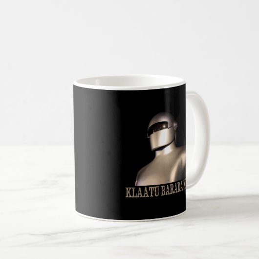 Klaatu Barada Nikto Robot Sifi Kaffeetasse (VorderseiteRechts)