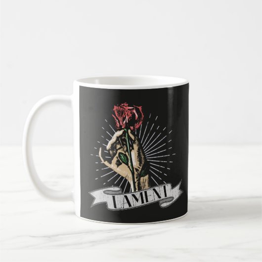 Klage - Design von Gothic Streetwear Kaffeetasse (Links)