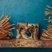 Klage über Totes Christus, c. 1460-1464 Fotoplatte (Seite)