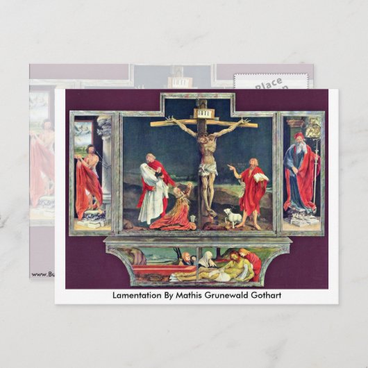 Klage von Mathis Grunewald Gothart Postkarte (Vorne/Hinten)