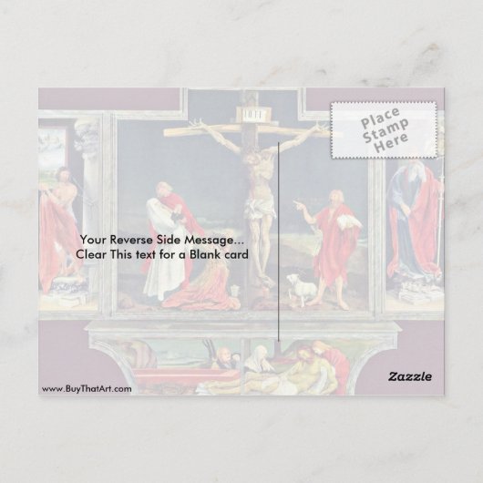 Klage von Mathis Grunewald Gothart Postkarte (Rückseite)