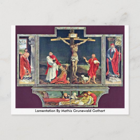 Klage von Mathis Grunewald Gothart Postkarte (Vorderseite)